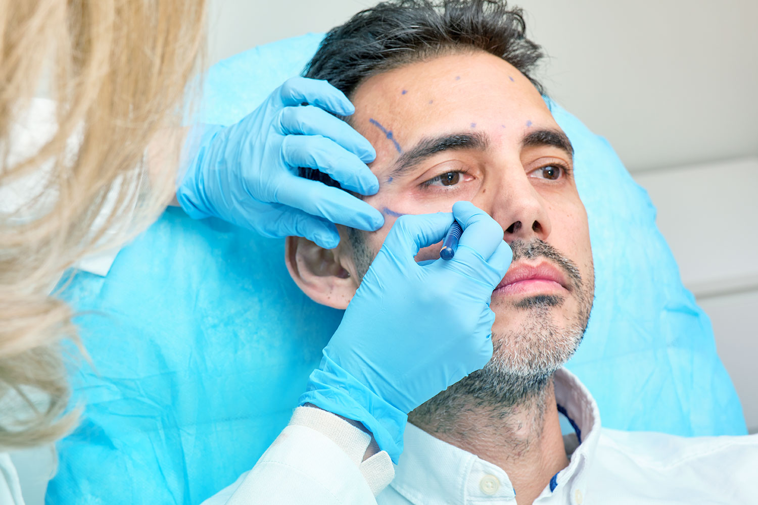 Eye cosmetic surgery for men