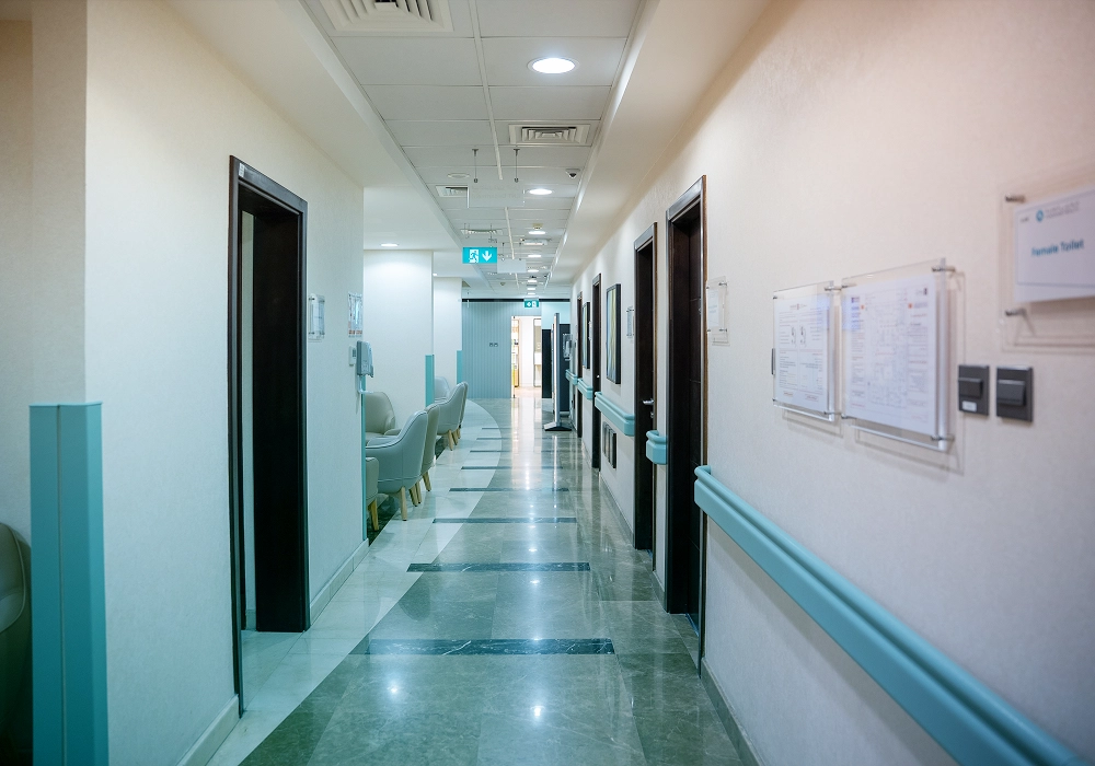 Patient care corridors inside Magrabi Eye Hospital Abu Dhabi