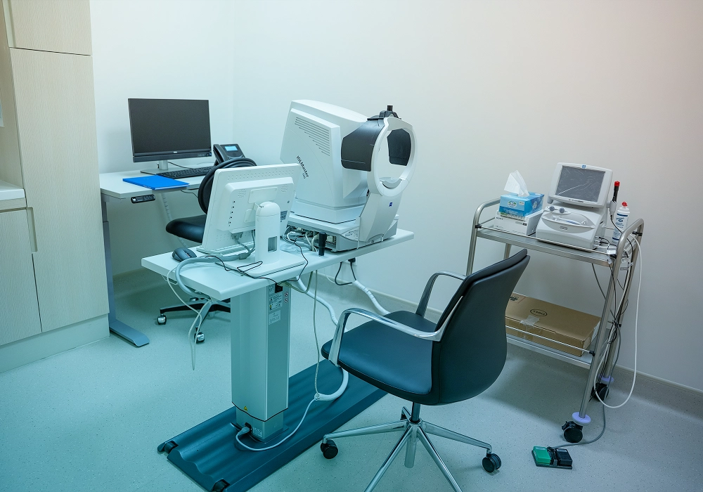 Eye examination room at Magrabi Health Mirdif