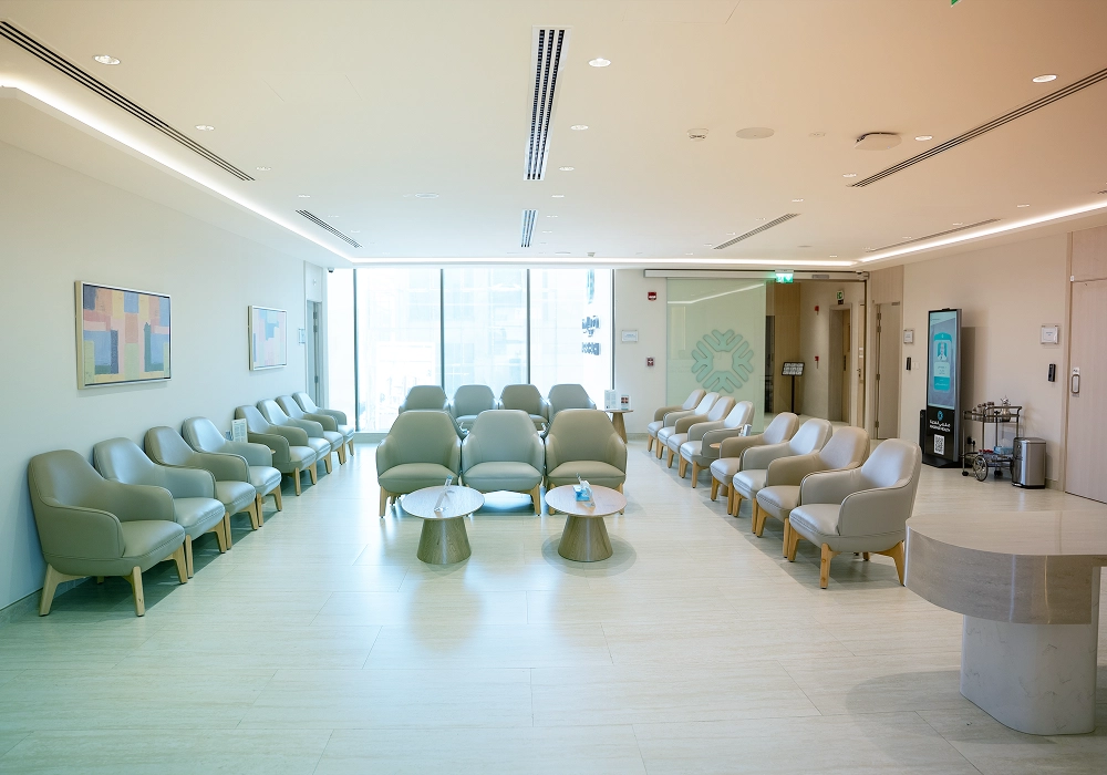 Patient waiting area at Magrabi Health Mirdif Eye Clinic